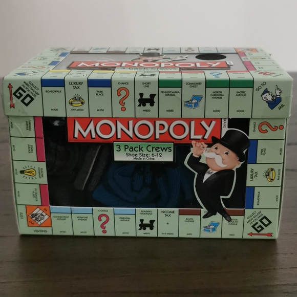 MONOPOLY 3 PACK CREWS SOCKS - Picture 3 of 3